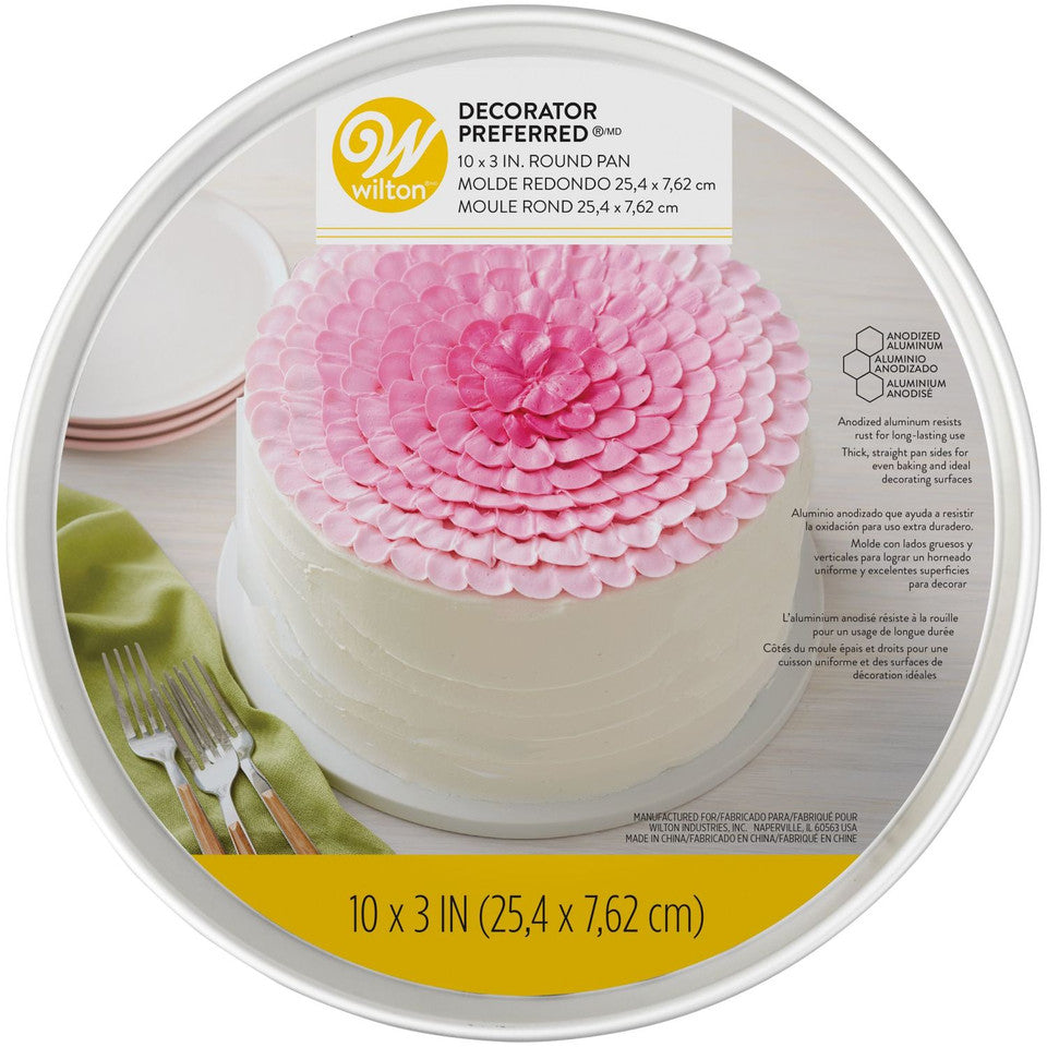 Aluminum Bakeware Round Cake Pan 10x3 Inch, Wilton