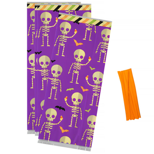 Skeleton Spooky Sweet Treat Bags - 20 Ct - 1 package