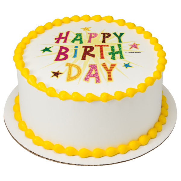 Variety Happy Birthday Edible Image