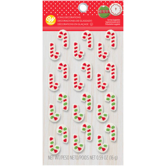 Candy Cane Icing Decorations
