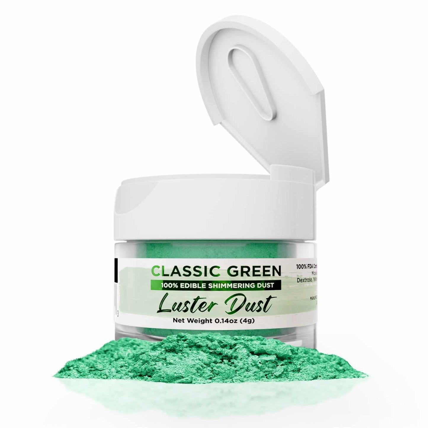 Classic Green Luster Dust, Edible Glitter, Bakell