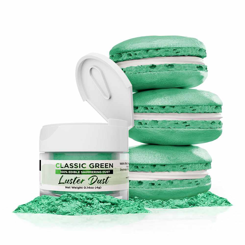 Classic Green Luster Dust, Edible Glitter, Bakell