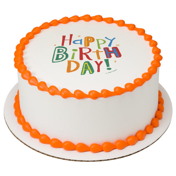 Variety Happy Birthday Edible Image