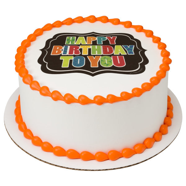 Variety Happy Birthday Edible Image