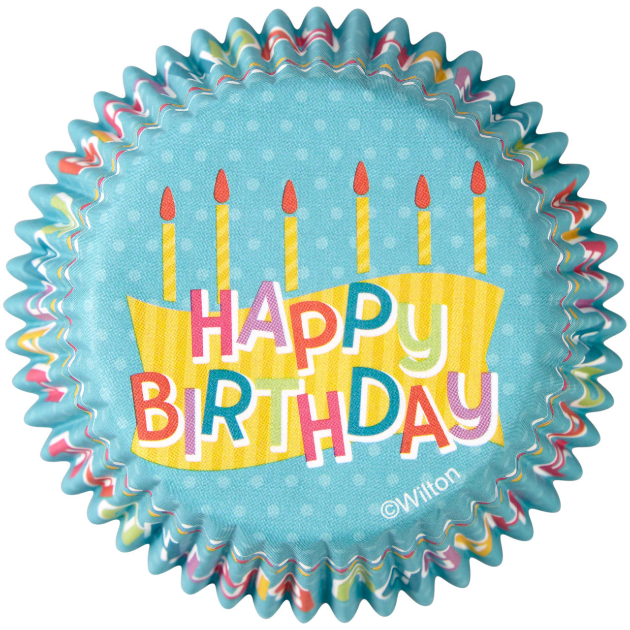 Happy Birthday Cupcake Liners, 50-Count, Wilton