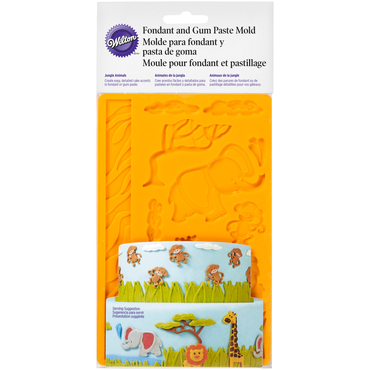 Jungle Animals Fondant and Gum Paste Mold, Wilton