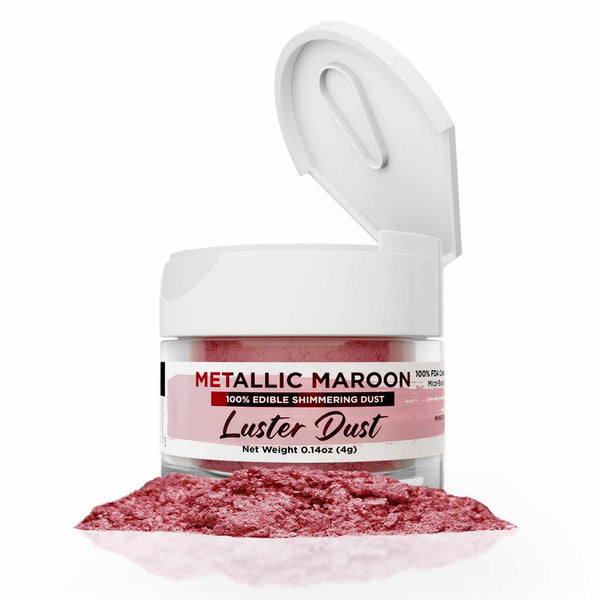 Metallic Maroon Luster Dust, Edible Glitter, Bakell – The Baking Depot