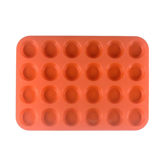 Mini Muffin Cupcake Silicon Baking Pan - 24 Cavity