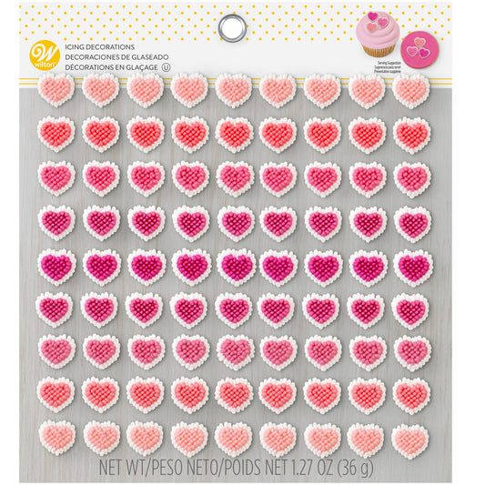 Mini Heart Icing Decorations, 81 ct.