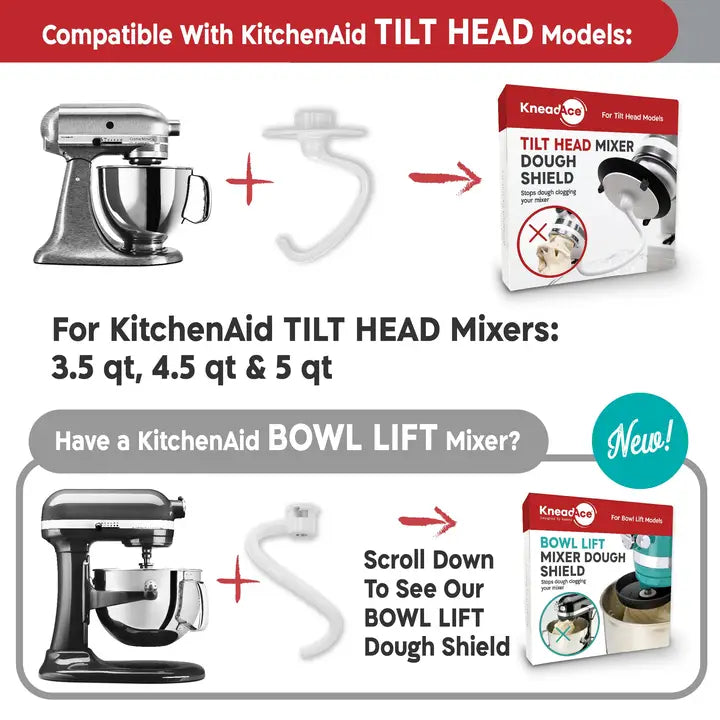 KneadAce Bowl Lift Mixer Dough Shield