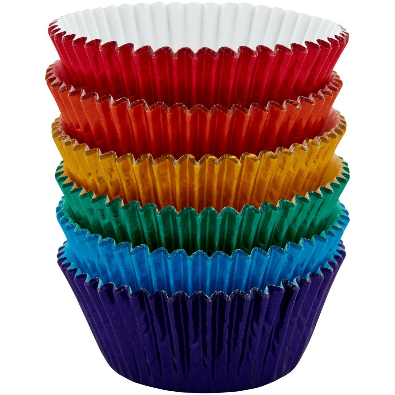 Multicolored Foil Cupcake Liners, 72-Count, Wilton