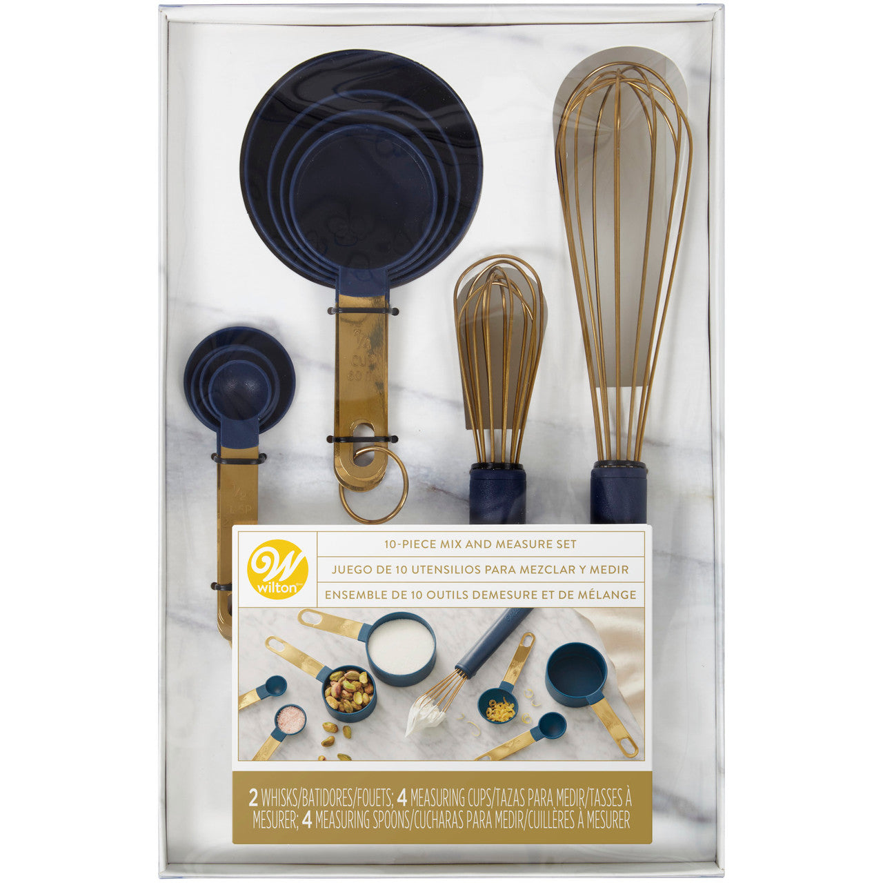 Navy & Gold Mix & Measure Set, 10-piece