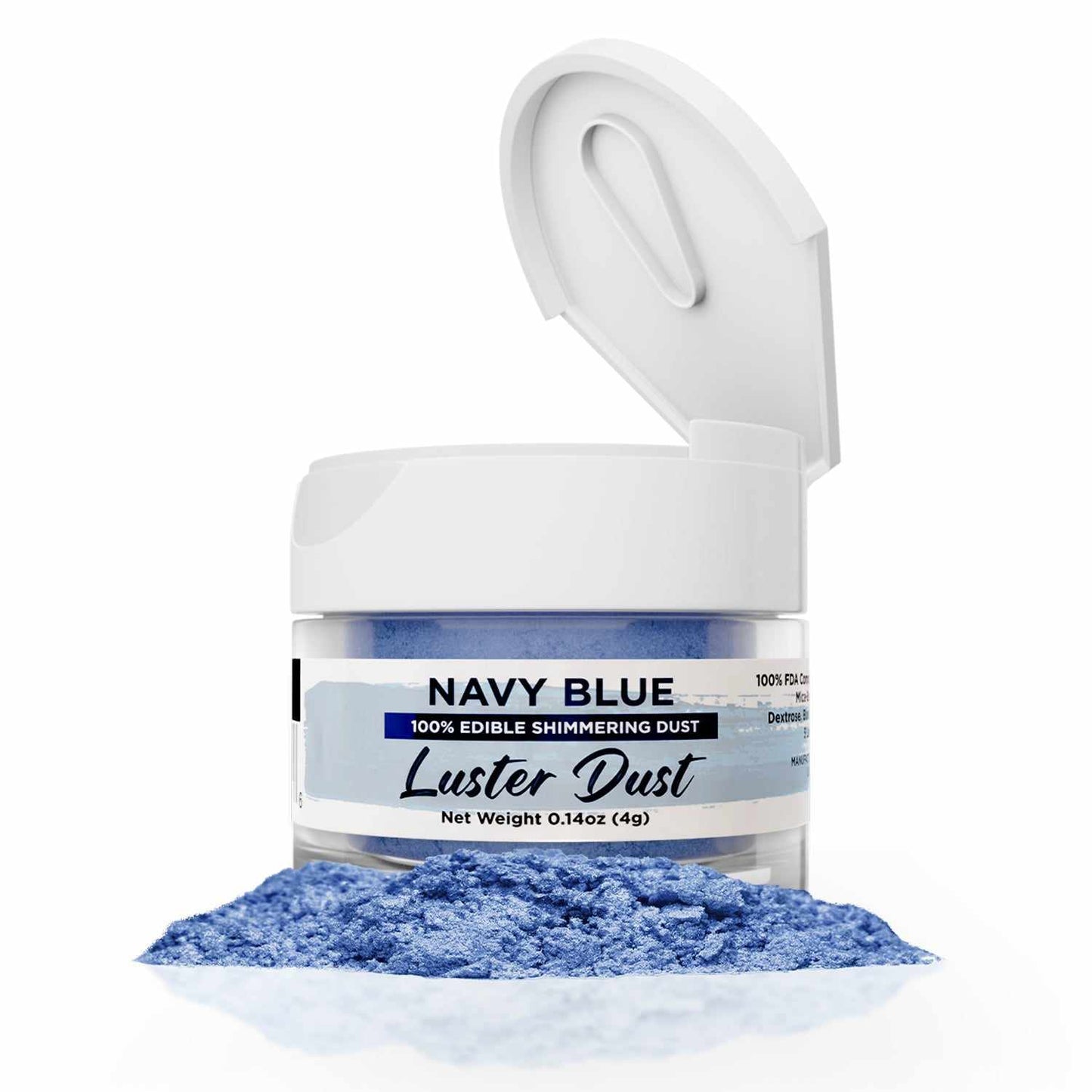 Navy Blue Luster Dust, Edible Glitter, Bakell