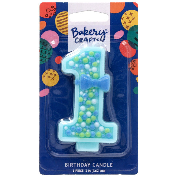 Number 1 Pink Birthday Candle