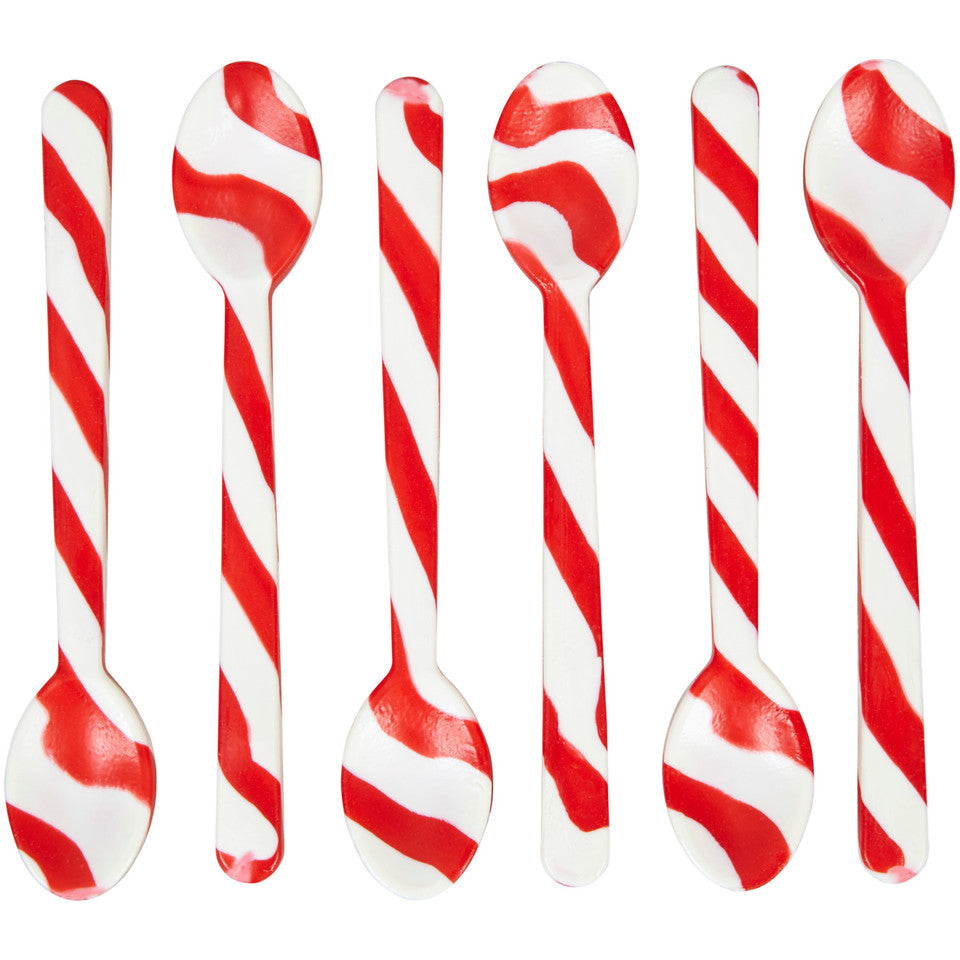 Peppermint Candy Cane Spoons, 6ct.