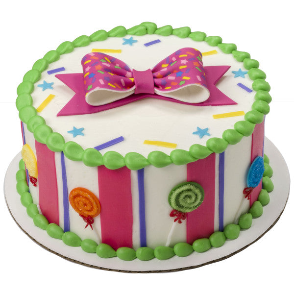Pink Confetti Gum Paste Bow, Decopac