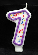 Purple and White Number Birthday Candles