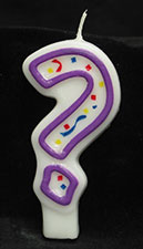 Purple and White Number Birthday Candles