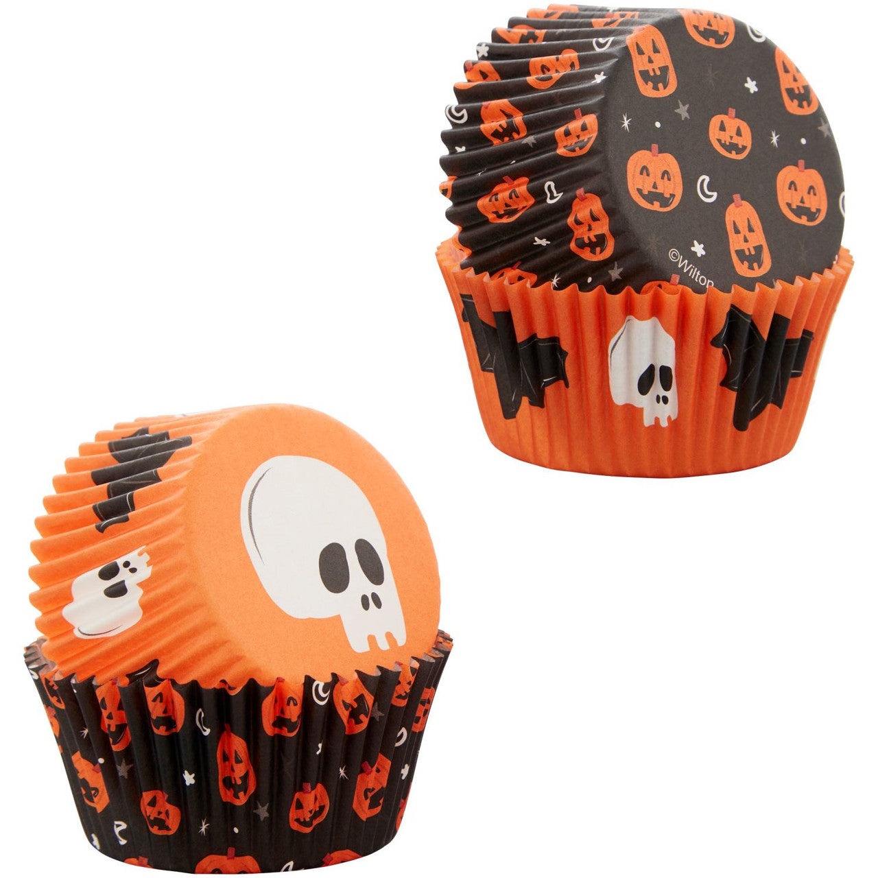 Skull, Bat, and Pumpkin Halloween Cupcake Kit, 72 pc