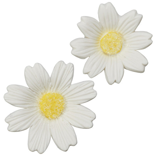 White Daisy Gum Paste Flower, Small